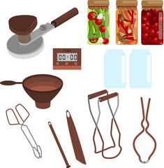 canning articles isolated vector