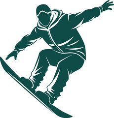 Snowboard Silhouette Vector Art Design