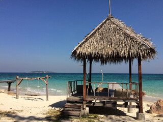 hut on the beach, koh monnok, thailand.