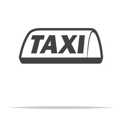 Taxi sign icon transparent vector isolated