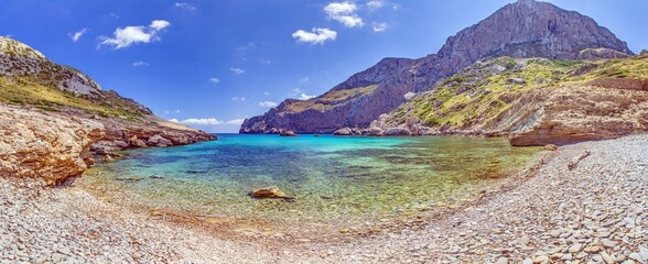 Image of a deserted street in a historic Spanish village in artificial light