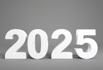 text 2025 background 3d rendering, ai