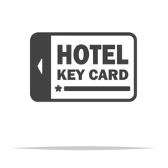 Hotel key card icon transparent vector isolated