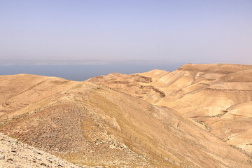 landscape around Machaerus, a fortified hilltop palace (Herod Castle) in Jordan