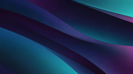 Fototapeta premium A serene abstract gradient background featuring graceful curves and seamless changes between tones of deep blue, purple, and cyan.