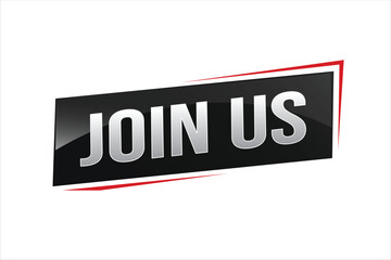 join us word concept vector illustration with modern futuristic 3d style for our team landing page template ui web mobile app poster banner flyer background gift card coupon label wallpaper

