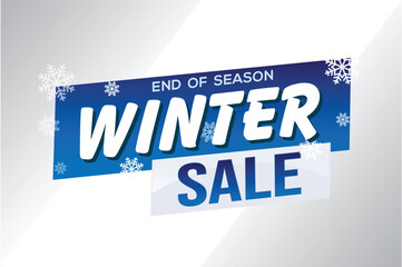 winter sale word text concept icon logo sign symbol vector note mega shopping style for use landing page, template, social media, web, mobile app, poster, banner, flyer, background, gift card, coupon
