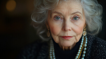 Conceptual photo with senior elderly man woman devoted to older people care support help day
