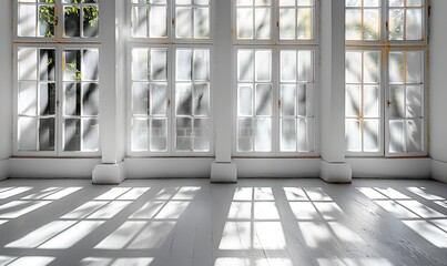 A window light shadow overlay effect on a wall, with a transparent background, perfect for design and background applications.