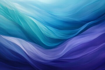 Fototapeta premium Flowing abstract waves, blue and purple