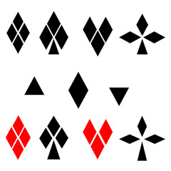 Playing card edge design icon