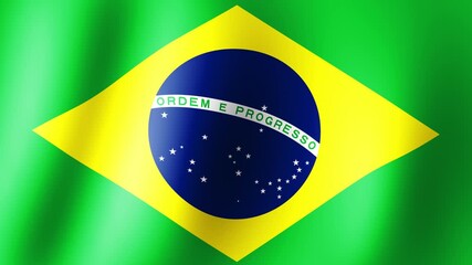 Brazil Waving Flag Animation