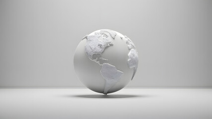 earth globe on white