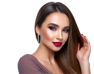 beautiful woman lifestyle luxury glamor model on a white isolated background. Generative AI.