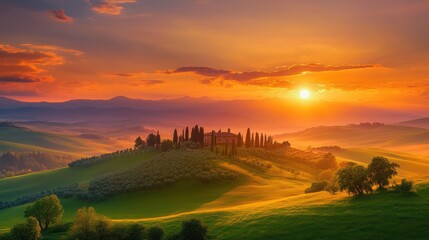 Tuscan Hills Sunset