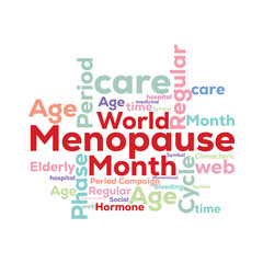 World Menopause Month. banner background vector illustration with awareness design.