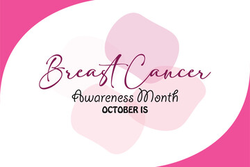 Breast Cancer Awareness Month. banner background vector illustration with awareness design.