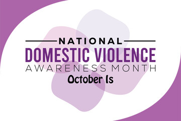 Domestic Violence awareness month. banner background vector illustration with awareness design.