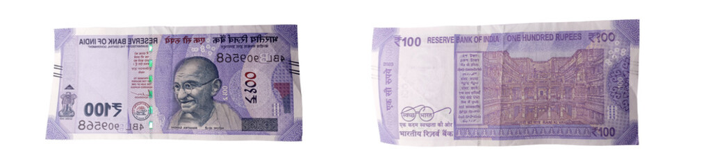Indian 100 Rupees Note - Authentic Currency Bill of India