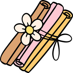 Groovy Thanksgiving cinnamon Pastel Doodle Trendy Retro Coquette