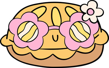 Groovy Thanksgiving Pie Pastel  Trendy Retro