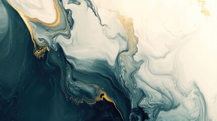 Obraz premium Elegant fluid art in muted tones with ample space for copy along the bottom