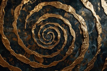 Abstract Golden Spiral Art