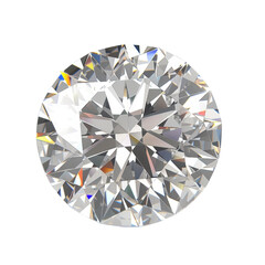 Sparkling Diamond Gemstone Isolated on Black Background