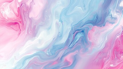 Fototapeta premium Soft, pastel fluid art pattern with a large space for text on the left