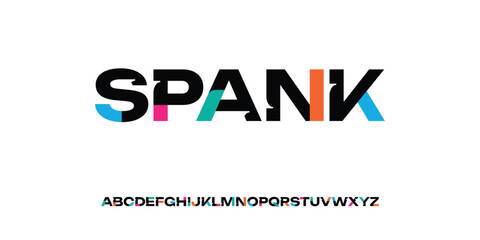 Modern font alphabet. Minimal simple typography. vector illustration