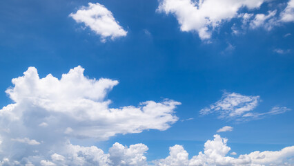 clear blue sky background,clouds with background, Blue sky background with tiny clouds. White fluffy clouds in the blue sky. 