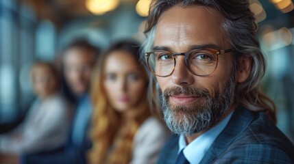 Confident Man in Glasses
