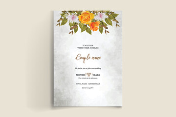 BRIDAL SHOWER FLORAL INVITATION TEMPLATE