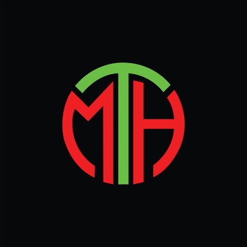 MTH Letter Initial Logo Design Template Vector Illustration