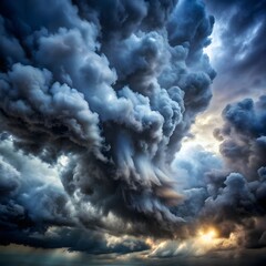 view of apocalyptic dark clouds