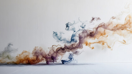 Smoke on light background.
