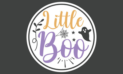 Halloween Round Sign Stickers And Single Design
