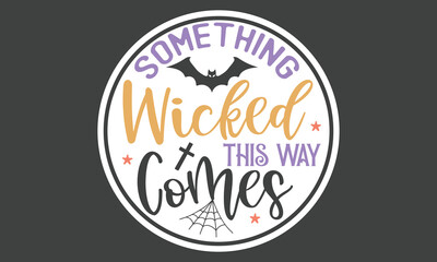 Halloween Round Sign Stickers And Single Design
