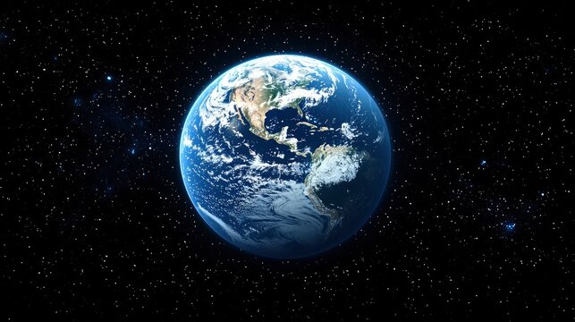 Earth From Space, Blue Planet, Stars, Universe, Globe