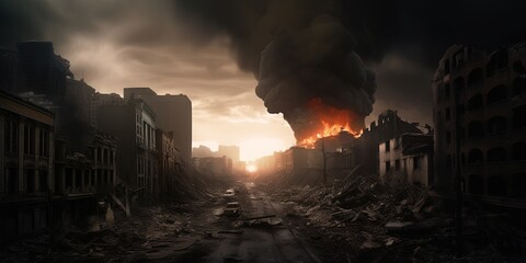 Post-Apocalyptic World After Global War