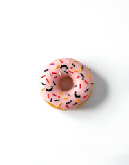 Donut, halloween theme, on white background