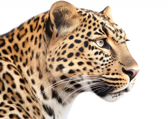 Fototapeta premium Face Of Jaguar Isolated On A White Background