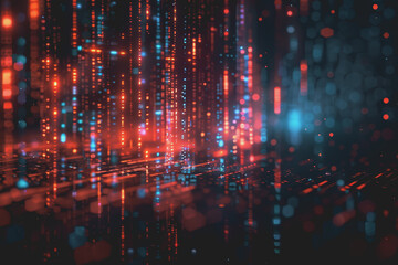 Fototapeta premium Stock market chart lines and financial graphs on technology abstract background