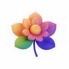 Fototapeta premium Colorful 3D Flower