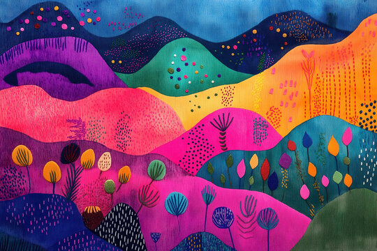 Colorful Ric Rac Illustration