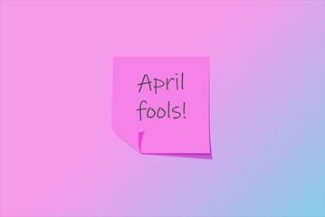 April Fools' Day Sticky Note Prank.
A sticky note with 