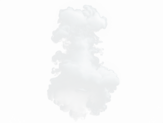 Realistic Swirls of White Smoke Isolated Against a Clear Background, Evoking the Ethereal Beauty of Fog, Mist, and Condensation in an Atmospheric Overlay. Transparent background PNG