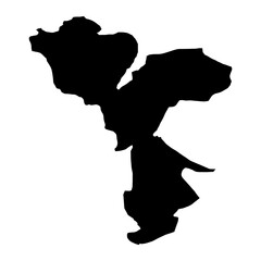 Sibi district map, administrative division of Pakistan. Vector illustration.