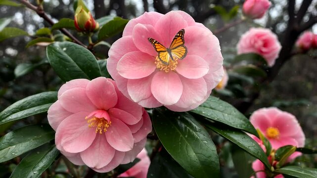 beautiful flower garden filled with lots of flowers and butterflies