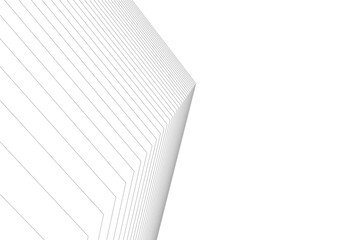 Architecture building 3d. Concept sketch.